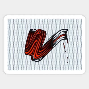 Brush stroke pop art Sticker